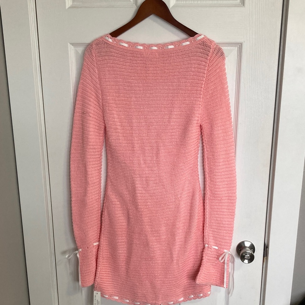 Pink Knit Sweater Dress - Picture 11 of 11